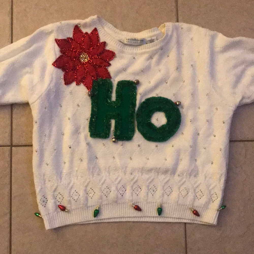 Liz Claiborne naughty Christmas sweater